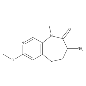 (3R)-3-amino-7-methoxy-1-methyl-4,5-dihydro-3H-pyrido[3,4-b]azepin-2-one结构式
