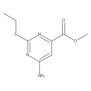 Methyl 6-amino-2-ethylsulfanylpyrimidine-4-carboxylate Structure