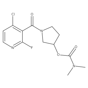 1-(4-chloro-2-fluoropyridine-3-carbonyl)pyrrolidin-3-yl N,N-dimethylcarbamate Structure