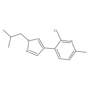 Cc1ccc(-c2cnn(CC(C)C)c2)c(Cl)n1结构式