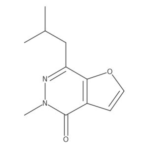 5-methyl-7-(2-methylpropyl)furo[2,3-d]pyridazin-4(5H)-one结构式