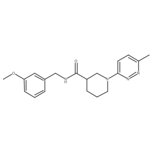 N-(3-methoxybenzyl)-1-(6-methylpyridazin-3-yl)piperidine-3-carboxamide结构式
