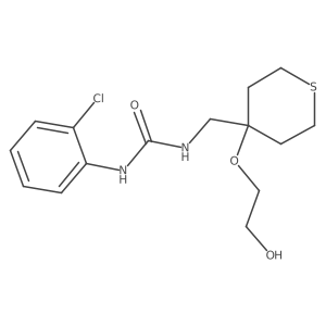 1-(2-chlorophenyl)-3-((4-(2-hydroxyethoxy)tetrahydro-2H-thiopyran-4-yl)methyl)urea Structure