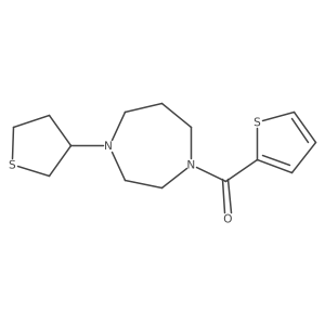 1-(Thiolan-3-yl)-4-(thiophene-2-carbonyl)-1,4-diazepane结构式