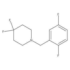 1-[(2,5-Difluorophenyl)methyl]-4,4-difluoropiperidine结构式