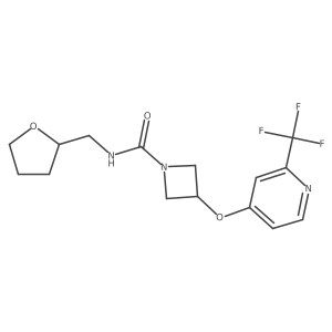 N-[(oxolan-2-yl)methyl]-3-{[2-(trifluoromethyl)pyridin-4-yl]oxy}azetidine-1-carboxamide结构式