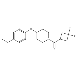2-{[1-(3,3-Difluorocyclobutanecarbonyl)piperidin-4-yl]oxy}-5-ethylpyrimidine结构式