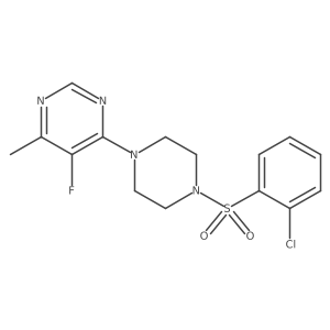 4-[4-(2-Chlorobenzenesulfonyl)piperazin-1-yl]-5-fluoro-6-methylpyrimidine结构式