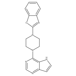 2-(4-{5H-pyrrolo[3,2-d]pyrimidin-4-yl}piperazin-1-yl)-1,3-benzoxazole结构式