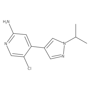 5-Chloro-4-[1-(1-methylethyl)-1H-pyrazol-4-yl]-2-pyridinamine结构式