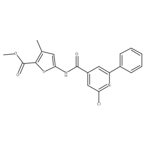 Methyl 5-(2-chloro-6-phenylpyridine-4-amido)-3-methylthiophene-2-carboxylate Structure