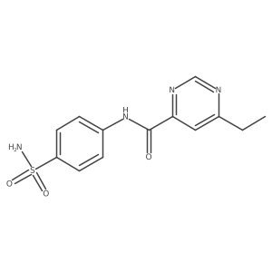 6-Ethyl-N-(4-sulfamoylphenyl)pyrimidine-4-carboxamide结构式