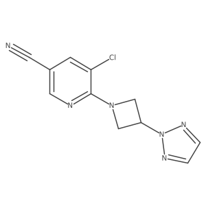 5-Chloro-6-[3-(triazol-2-yl)azetidin-1-yl]pyridine-3-carbonitrile Structure