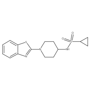 N-[1-(1,3-benzothiazol-2-yl)piperidin-4-yl]cyclopropanesulfonamide结构式