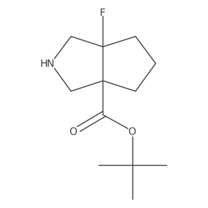 rac-tert-butyl (3aR,6aS)-6a-fluoro-octahydrocyclopenta[c]pyrrole-3a-carboxylate Structure