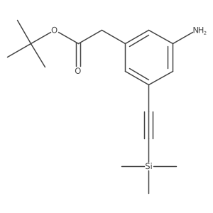 Tert-butyl 2-{3-amino-5-[2-(trimethylsilyl)ethynyl]phenyl}acetate Structure
