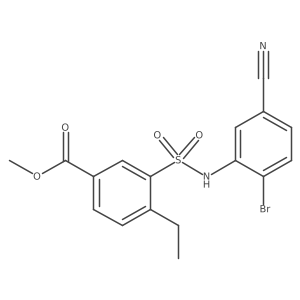Methyl 3-[[(2-bromo-5-cyanophenyl)amino]sulfonyl]-4-ethylbenzoate结构式