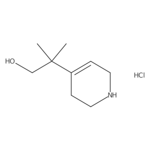 2-Methyl-2-(1,2,3,6-tetrahydropyridin-4-yl)propan-1-ol hydrochloride结构式