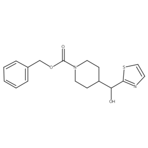 Benzyl 4-[hydroxy(1,3-thiazol-2-yl)methyl]piperidine-1-carboxylate结构式