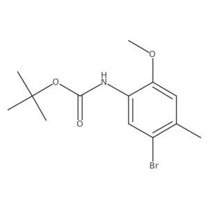 tert-butyl N-(5-bromo-2-methoxy-4-methylphenyl)carbamate结构式