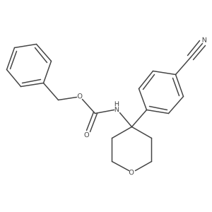 benzyl N-[4-(4-cyanophenyl)oxan-4-yl]carbamate结构式