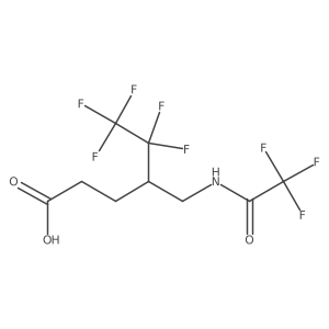 5,5,6,6,6-Pentafluoro-4-[(2,2,2-trifluoroacetamido)methyl]hexanoic acid Structure