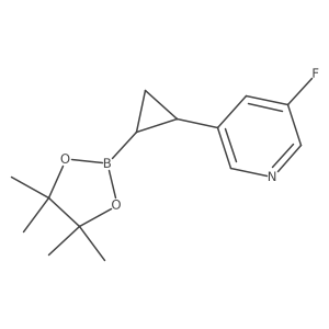 3-Fluoro-5-[trans-2-(4,4,5,5-tetramethyl-1,3,2-dioxaborolan-2-yl)cyclopropyl]pyridine Structure