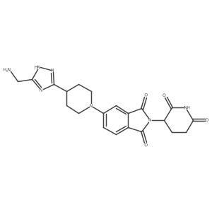 5-{4-[5-(aminomethyl)-1H-1,2,4-triazol-3-yl]piperidin-1-yl}-2-(2,6-dioxopiperidin-3-yl)-2,3-dihydro-1H-isoindole-1,3-dione Structure