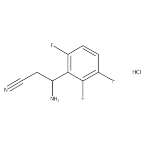 (S)-3-Amino-3-(2,3,6-trifluorophenyl)propanenitrile hydrochloride结构式