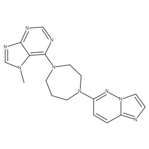 6-(4-{imidazo[1,2-b]pyridazin-6-yl}-1,4-diazepan-1-yl)-7-methyl-7H-purine结构式