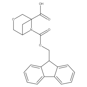 6-{[(9H-fluoren-9-yl)methoxy]carbonyl}-3-oxa-6-azabicyclo[3.1.1]heptane-1-carboxylic acid结构式
