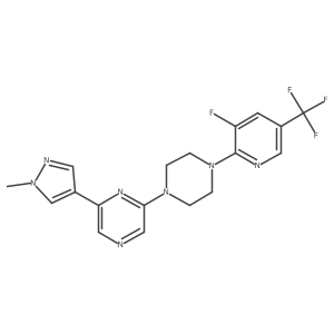 2-{4-[3-fluoro-5-(trifluoromethyl)pyridin-2-yl]piperazin-1-yl}-6-(1-methyl-1H-pyrazol-4-yl)pyrazine Structure