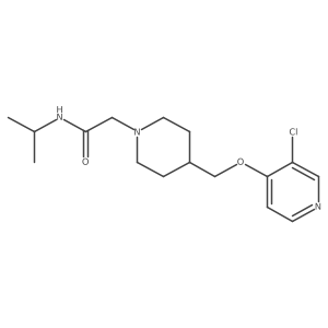 2-(4-{[(3-chloropyridin-4-yl)oxy]methyl}piperidin-1-yl)-N-(propan-2-yl)acetamide结构式