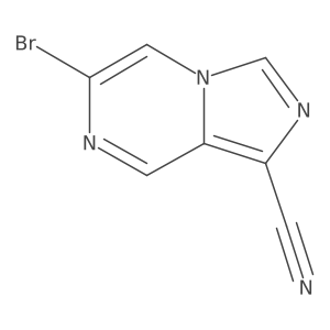 6-Bromoimidazo[1,5-a]pyrazine-1-carbonitrile结构式