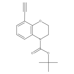 tert-Butyl 8-ethynyl-2,3-dihydro-4H-benzo[b][1,4]oxazine-4-carboxylate Structure