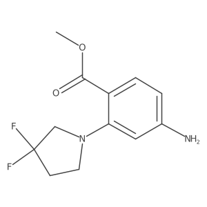 Methyl 4-amino-2-(3,3-difluoropyrrolidin-1-yl)benzoate结构式