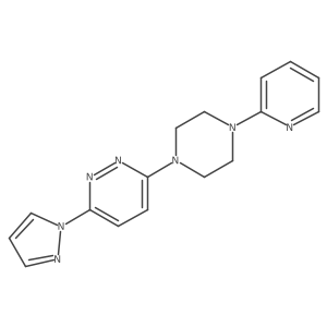 3-(1H-pyrazol-1-yl)-6-[4-(pyridin-2-yl)piperazin-1-yl]pyridazine结构式