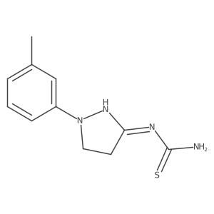 (1-m-Tolyl-4,5-dihydro-1H-pyrazol-3-yl)-thiourea结构式