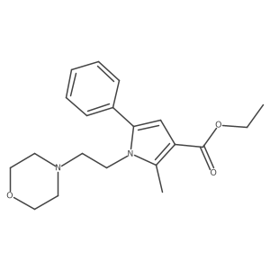 Ethyl 2-methyl-1-(2-morpholinoethyl)-5-phenyl-1h-pyrrole-3-carboxylate结构式