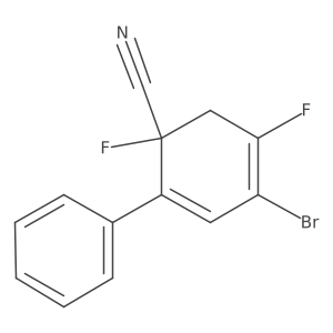 5-Bromo-4,2-difluoro-biphenyl-2-carbonitrile结构式