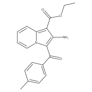 Ethyl 2-amino-3-(4-methylbenzoyl)indolizine-1-carboxylate结构式