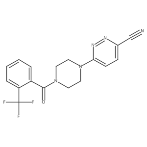 6-[4-(2-Trifluoromethylbenzoyl)piperazin-1-yl]pyridazine-3-carbonitrile Structure