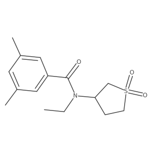 N-(1,1-dioxo-1lambda6-thiolan-3-yl)-N-ethyl-3,5-dimethylbenzamide结构式