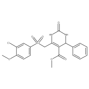 methyl 6-[(3-chloro-4-methoxy-phenyl)sulfonylmethyl]-2-oxo-4-phenyl-3,4-dihydro-1H-pyrimidine-5-carboxylate Structure