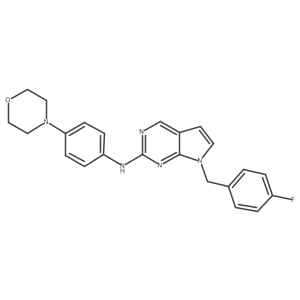 7-(4-Fluorobenzyl)-N-(4-morpholin-4-ylphenyl)-7Hpyrrolo[2,3-d]pyrimidin-2-amine Structure