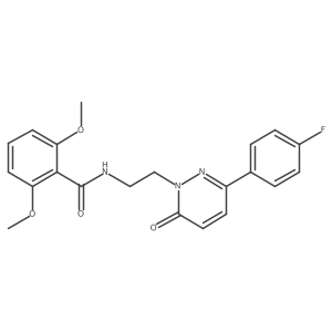 N-(2-(3-(4-fluorophenyl)-6-oxopyridazin-1(6H)-yl)ethyl)-2,6-dimethoxybenzamide结构式