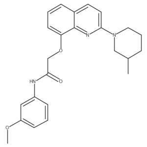 N-(3-methoxyphenyl)-2-((2-(3-methylpiperidin-1-yl)quinolin-8-yl)oxy)acetamide结构式