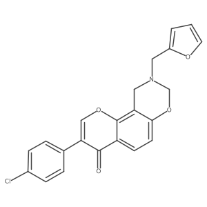 3-(4-chlorophenyl)-9-(furan-2-ylmethyl)-9,10-dihydrochromeno[8,7-e][1,3]oxazin-4(8H)-one Structure