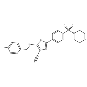 5-{[(4-Methylphenyl)methyl]amino}-2-[4-(morpholine-4-sulfonyl)phenyl]-1,3-oxazole-4-carbonitrile Structure
