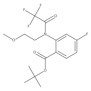 tert-butyl 2-(2,2,2-trifluoro-N-(2-methoxyethyl)acetamido)-4-fluorobenzoate结构式
